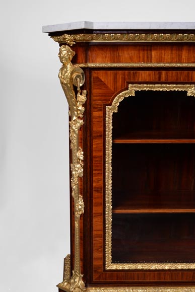 Georges Alphonse MONBRO (attributed to), Pair of low bookcases with bronze espagnolettes  Georges Alphonse MONBRO (attributed to), Pair of low bookcases with bronze espagnolettes -2