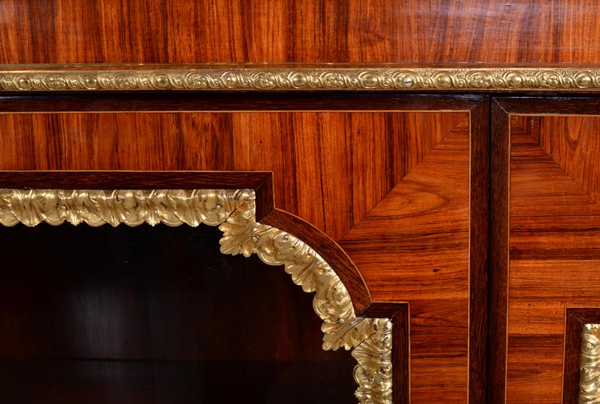 Georges Alphonse MONBRO (attributed to), Pair of low bookcases with bronze espagnolettes  Georges Alphonse MONBRO (attributed to), Pair of low bookcases with bronze espagnolettes -9