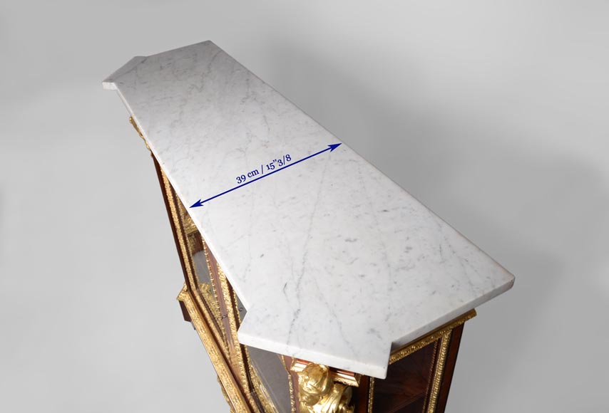 Georges Alphonse MONBRO (attributed to), Pair of low bookcases with bronze espagnolettes  Georges Alphonse MONBRO (attributed to), Pair of low bookcases with bronze espagnolettes -13