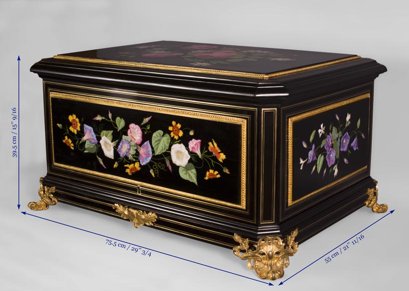 Julien-Nicolas RIVART (1802-1867) - Exceptional Jewel Case decorated with porcelain marquetry from Elsa Schiaparelli’s collection Julien-Nicolas RIVART (1802-1867) - Exceptional Jewel Case decorated with porcelain marquetry from Elsa Schiaparelli’s collection-9