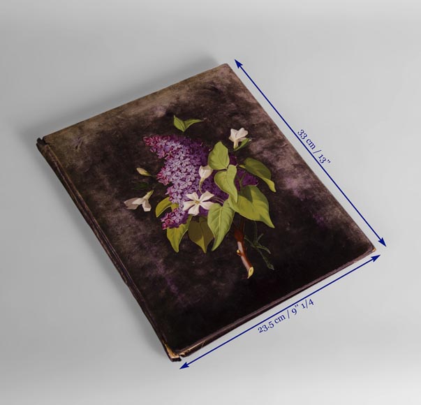 Julien-Nicolas RIVART (1802-1867) - Purple velvet Folder decorated of porcelain marquetry Julien-Nicolas RIVART (1802-1867) - Purple velvet Folder decorated of porcelain marquetry-4