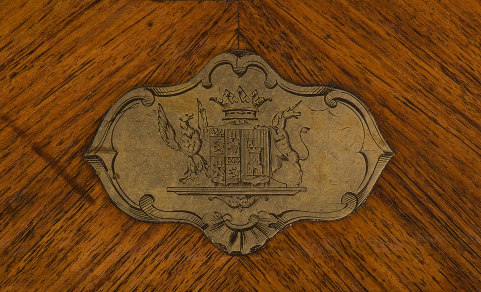 Julien-Nicolas RIVART (1802-1867) - Elegant emblazoned sewing table with decoration of porcelain marquetry Julien-Nicolas RIVART (1802-1867) - Elegant emblazoned sewing table with decoration of porcelain marquetry-4