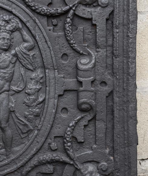 Coronation scene, antique 17th-century fireback Coronation scene, antique 17th-century fireback-4