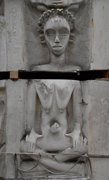 Set of ethnic style monumental decorative elements in plaster, 20th century Set of ethnic style monumental decorative elements in plaster, 20th century-11