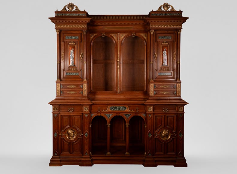 Édouard LIÈVRE (Author of the model, 1829 – 1886), Paul SORMANI (cabinetmaker, 1817 – 1874 or 1875) Neo-Renaissance ceremonial sideboard and buffet Édouard LIÈVRE (Author of the model, 1829 – 1886), Paul SORMANI (cabinetmaker, 1817 – 1874 or 1875) Neo-Renaissance ceremonial sideboard and buffet-0