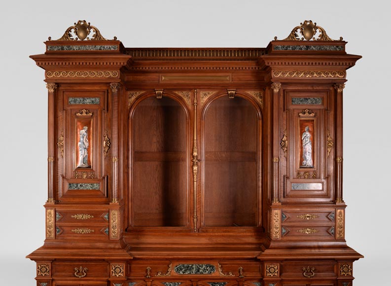 Édouard LIÈVRE (Author of the model, 1829 – 1886), Paul SORMANI (cabinetmaker, 1817 – 1874 or 1875) Neo-Renaissance ceremonial sideboard and buffet Édouard LIÈVRE (Author of the model, 1829 – 1886), Paul SORMANI (cabinetmaker, 1817 – 1874 or 1875) Neo-Renaissance ceremonial sideboard and buffet-1