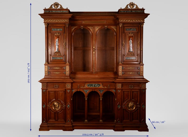 Édouard LIÈVRE (Author of the model, 1829 – 1886), Paul SORMANI (cabinetmaker, 1817 – 1874 or 1875) Neo-Renaissance ceremonial sideboard and buffet Édouard LIÈVRE (Author of the model, 1829 – 1886), Paul SORMANI (cabinetmaker, 1817 – 1874 or 1875) Neo-Renaissance ceremonial sideboard and buffet-18