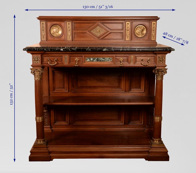 Édouard LIÈVRE (Author of the model, 1829 – 1886), Paul SORMANI (cabinetmaker, 1817 – 1874 or 1875) Neo-Renaissance ceremonial sideboard and buffet Édouard LIÈVRE (Author of the model, 1829 – 1886), Paul SORMANI (cabinetmaker, 1817 – 1874 or 1875) Neo-Renaissance ceremonial sideboard and buffet-19