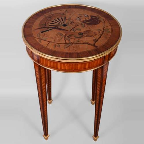 Pierre-Ferdinand DUVINAGE (1823-1876) - Pedestal table with Japanese decoration of