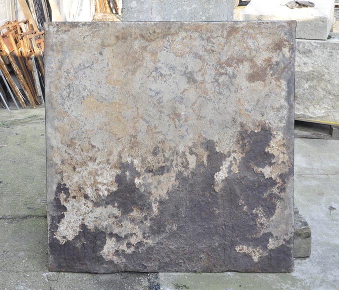 Antique large cast iron fireback inspired by  Antique large cast iron fireback inspired by