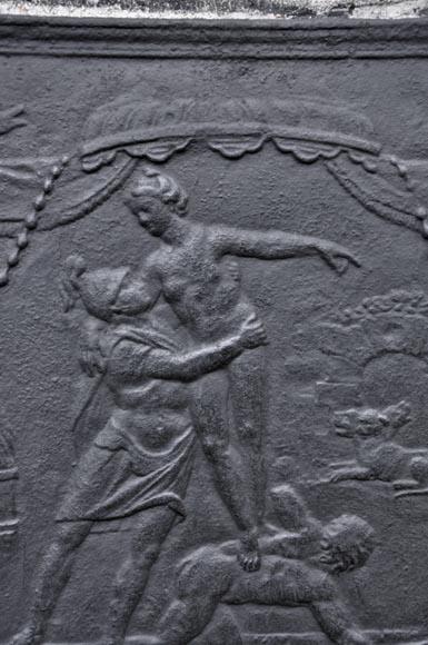 Aeneas in the underworld - Antique Louis XVI style fireback Aeneas in the underworld - Antique Louis XVI style fireback-1