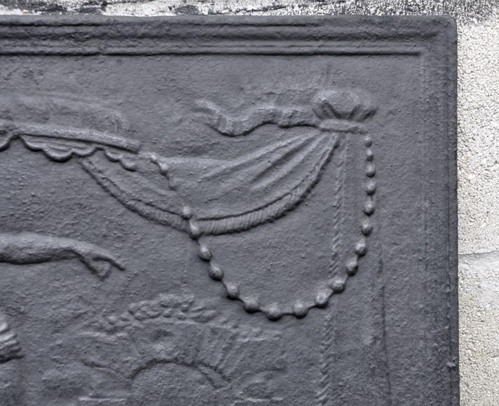 Aeneas in the underworld - Antique Louis XVI style fireback Aeneas in the underworld - Antique Louis XVI style fireback-6