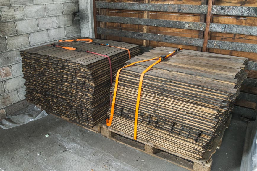 50 sqm Lot of straight parquet in oak 50 sqm Lot of straight parquet in oak-3