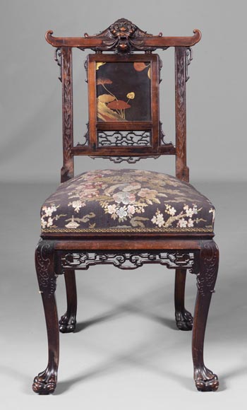 Pair of chairs inspired by the Far East Pair of chairs inspired by the Far East-2