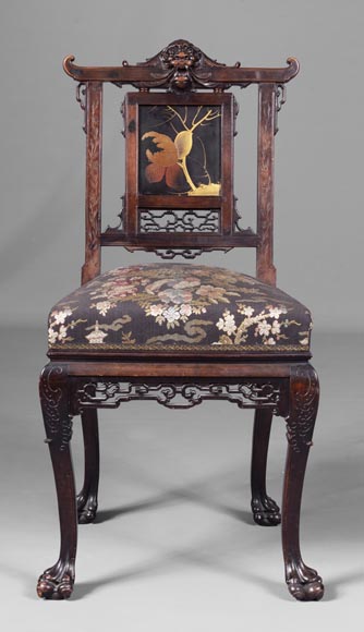 Pair of chairs inspired by the Far East Pair of chairs inspired by the Far East-4