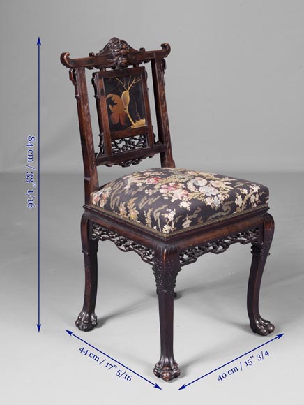 Pair of chairs inspired by the Far East Pair of chairs inspired by the Far East-7