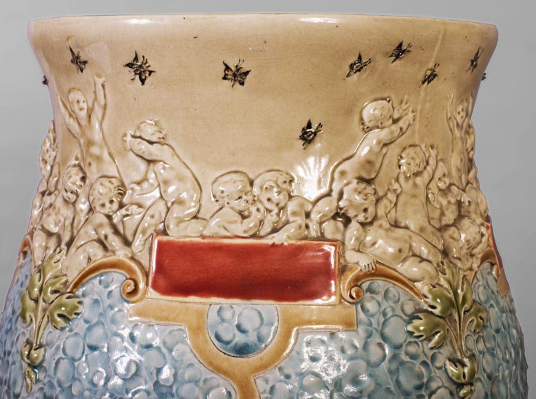 Louis-Robert CARRIER-BELLEUSE (1848 - 1913) and POTTERY FROM CHOISY LE ROI (1863 -1938),  Louis-Robert CARRIER-BELLEUSE (1848 - 1913) and POTTERY FROM CHOISY LE ROI (1863 -1938),