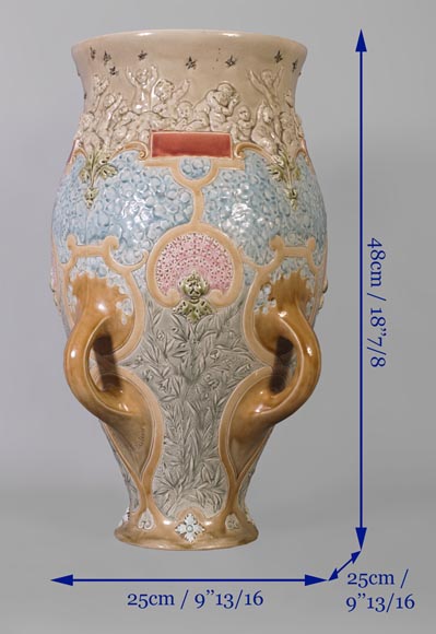 Louis-Robert CARRIER-BELLEUSE (1848 - 1913) and POTTERY FROM CHOISY LE ROI (1863 -1938),  Louis-Robert CARRIER-BELLEUSE (1848 - 1913) and POTTERY FROM CHOISY LE ROI (1863 -1938),