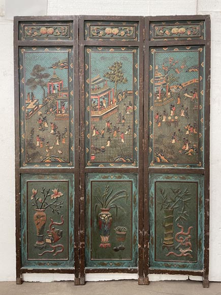 Pair of Chinese screens Pair of Chinese screens-1