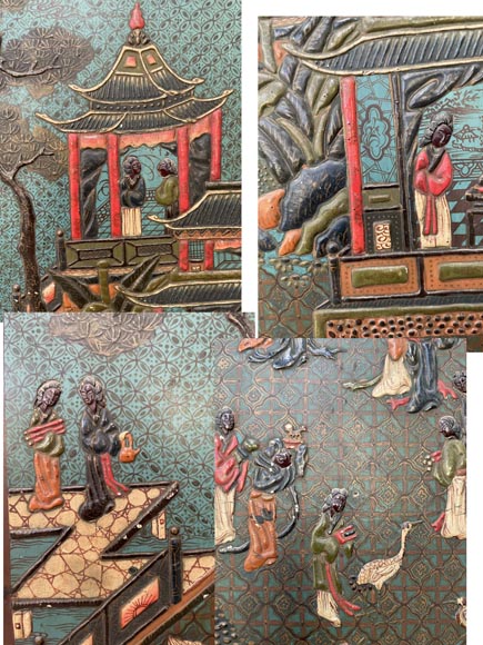 Pair of Chinese screens Pair of Chinese screens-5