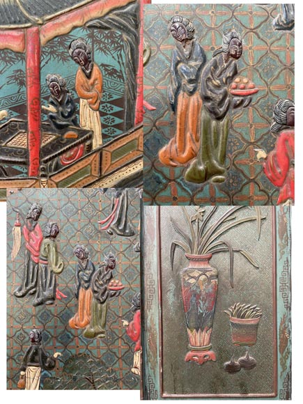Pair of Chinese screens Pair of Chinese screens-7