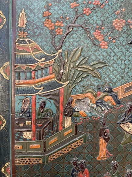 Pair of Chinese screens Pair of Chinese screens-8