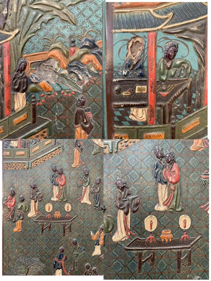 Pair of Chinese screens Pair of Chinese screens-10