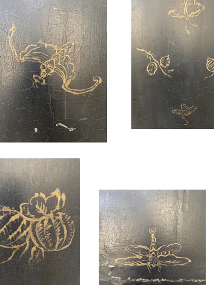 Pair of Chinese screens Pair of Chinese screens-12