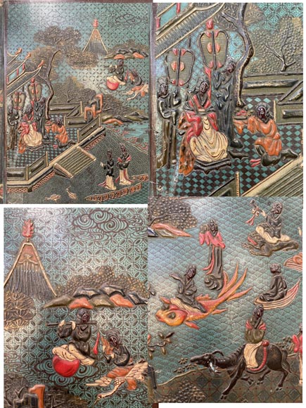Pair of Chinese screens Pair of Chinese screens-17