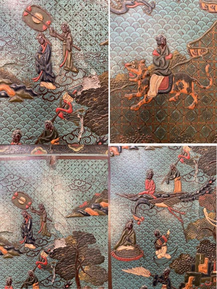 Pair of Chinese screens Pair of Chinese screens-19