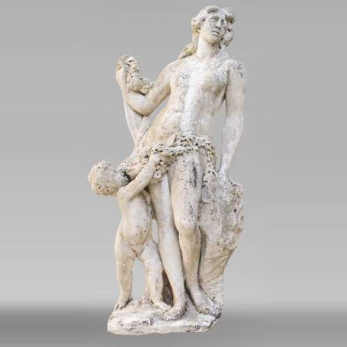Venus and Cupid, 17th century Dutch sculpture, in Carrara marble