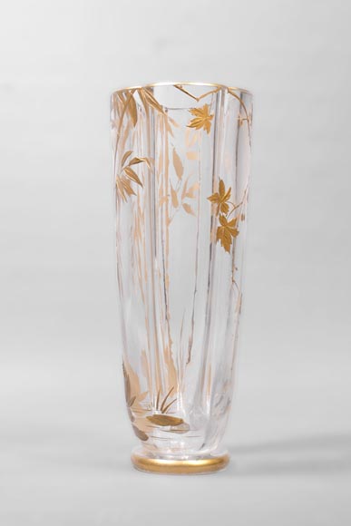 BACCARAT, Pair of Vases with Bamboo Decor, circa 1880 BACCARAT, Pair of Vases with Bamboo Decor, circa 1880-2