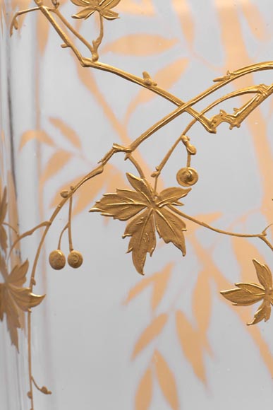 BACCARAT, Pair of Vases with Bamboo Decor, circa 1880 BACCARAT, Pair of Vases with Bamboo Decor, circa 1880-4