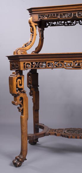 Japanese style tea table with mother-of-pearl inlays Japanese style tea table with mother-of-pearl inlays-1
