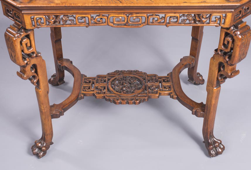 Japanese style tea table with mother-of-pearl inlays Japanese style tea table with mother-of-pearl inlays-2