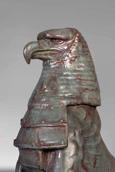 Emmanuel FREMIET (1824-1910) et Emile MÜLLER ET CIE The Eagle and The Lizard, ridge tiles after the sculpture of the Château of Pierrefonds Emmanuel FREMIET (1824-1910) et Emile MÜLLER ET CIE The Eagle and The Lizard, ridge tiles after the sculpture of the Château of Pierrefonds-7