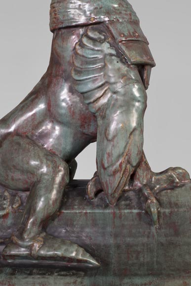 Emmanuel FREMIET (1824-1910) et Emile MÜLLER ET CIE The Eagle and The Lizard, ridge tiles after the sculpture of the Château of Pierrefonds Emmanuel FREMIET (1824-1910) et Emile MÜLLER ET CIE The Eagle and The Lizard, ridge tiles after the sculpture of the Château of Pierrefonds-9