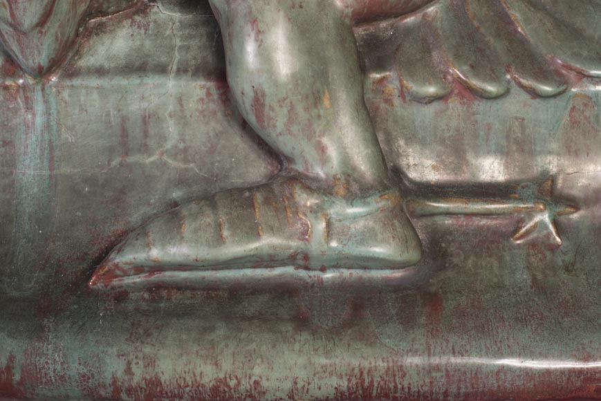 Emmanuel FREMIET (1824-1910) et Emile MÜLLER ET CIE The Eagle and The Lizard, ridge tiles after the sculpture of the Château of Pierrefonds Emmanuel FREMIET (1824-1910) et Emile MÜLLER ET CIE The Eagle and The Lizard, ridge tiles after the sculpture of the Château of Pierrefonds-10