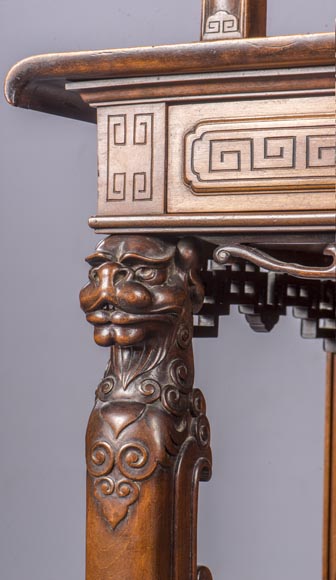 Japanese style presentation cabinet with ivory and lacquer decoration Japanese style presentation cabinet with ivory and lacquer decoration-9