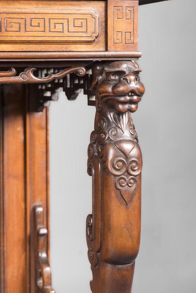 Japanese style presentation cabinet with ivory and lacquer decoration Japanese style presentation cabinet with ivory and lacquer decoration-10