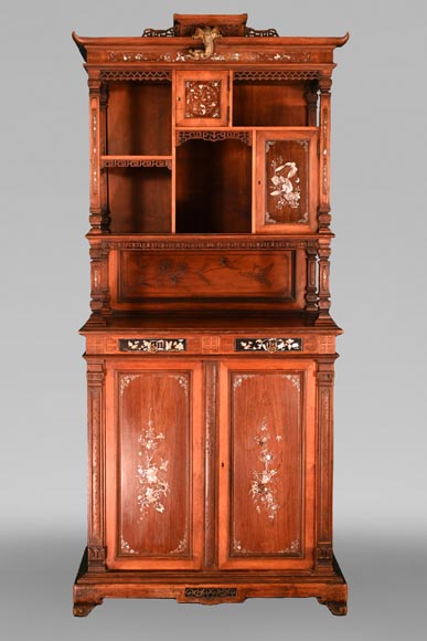 Gabriel VIARDOT (attributed to), Japanese furniture with mother-of-pearl inlaid panels, late 19th century Gabriel VIARDOT (attributed to), Japanese furniture with mother-of-pearl inlaid panels, late 19th century-0