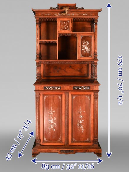 Gabriel VIARDOT (attributed to), Japanese furniture with mother-of-pearl inlaid panels, late 19th century Gabriel VIARDOT (attributed to), Japanese furniture with mother-of-pearl inlaid panels, late 19th century-15