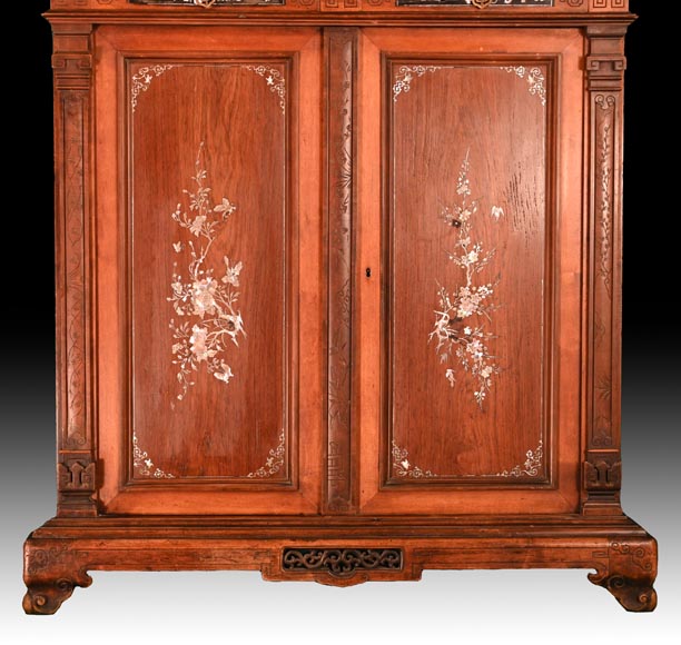 Gabriel VIARDOT (attributed to), Japanese furniture with mother-of-pearl inlaid panels, late 19th century Gabriel VIARDOT (attributed to), Japanese furniture with mother-of-pearl inlaid panels, late 19th century-16