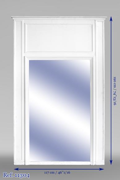 An antique trumeau made out of white wood and stucco An antique trumeau made out of white wood and stucco-4