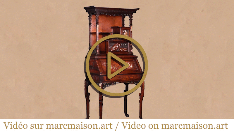 Gabriel VIARDOT, Desk with a Buddhist monk, signed and dated 1886 Gabriel VIARDOT, Desk with a Buddhist monk, signed and dated 1886-0