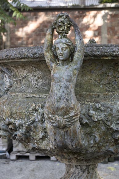 Ducel foundry, Important vase with mermaid, second half of the 19th century Ducel foundry, Important vase with mermaid, second half of the 19th century-3