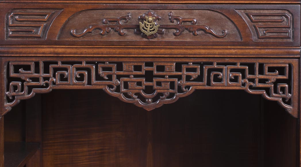 Gabriel VIARDOT (1830-1906) - Large Japanese cabinet with Foo dog Gabriel VIARDOT (1830-1906) - Large Japanese cabinet with Foo dog-4