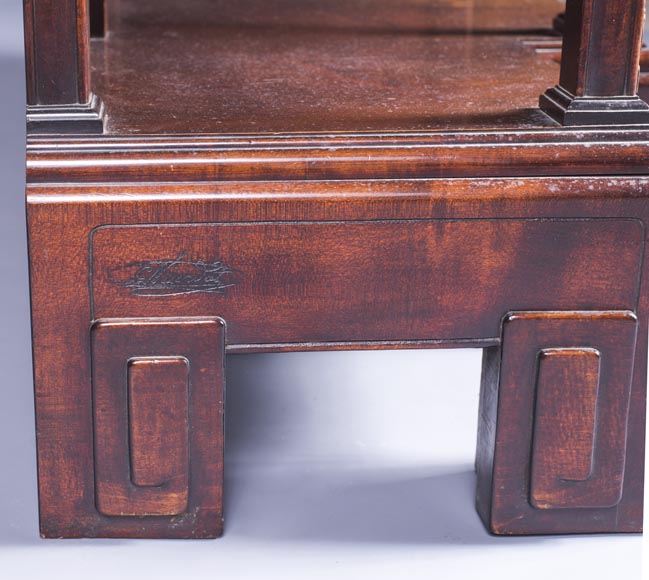 Gabriel VIARDOT (1830-1906) - Large Japanese cabinet with Foo dog Gabriel VIARDOT (1830-1906) - Large Japanese cabinet with Foo dog-13