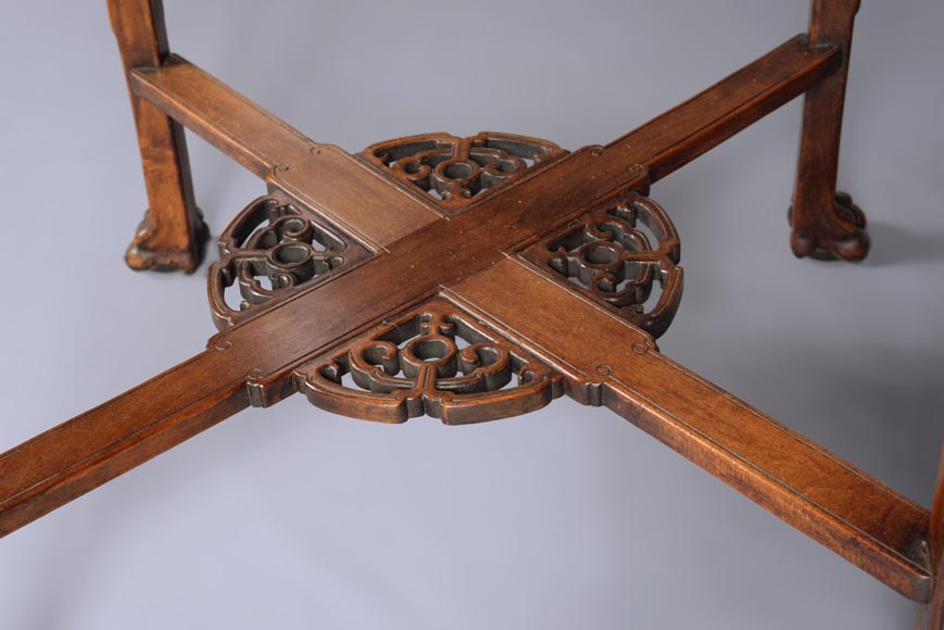 Japanese style game table with an engraved decoration Japanese style game table with an engraved decoration-7