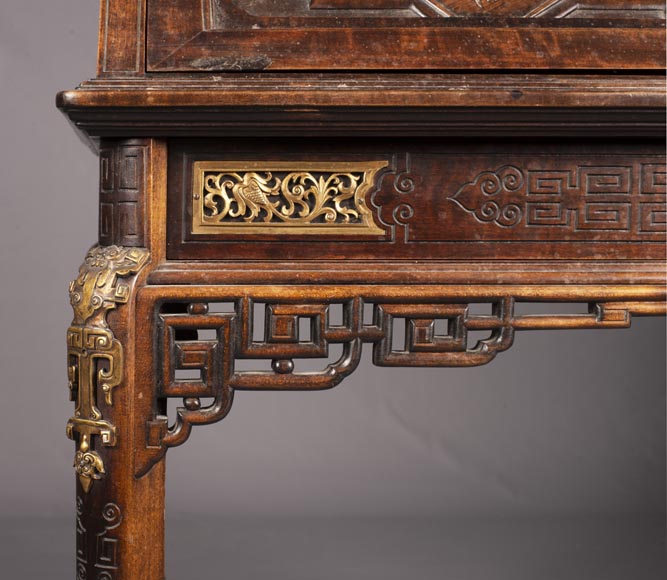 Gabriel VIARDOT (1830-1906) - A small Japanese style secretary Gabriel VIARDOT (1830-1906) - A small Japanese style secretary-11